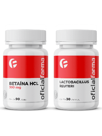 Betaína Hcl 300mg 90 Dose + Lactobacillus Reuteri 30 caps