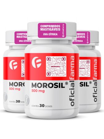 3 Morosil® 500mg 30 Doses Mastigáveis Com Selo de Autenticidade