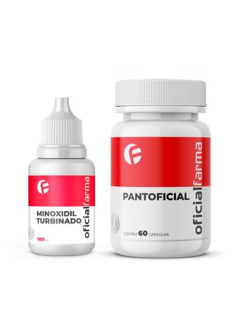 Minoxidil Turbinado 100ML + Pantoficial 60 Cápsulas