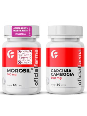 Morosil® 500mg 30 Doses Mastigáveis + Garcinia Cambogia 500mg 60 Doses