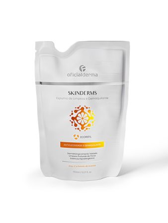 Refil Skinderms Espuma de Limpeza Facial e Demaquilante Pouch 150mL 