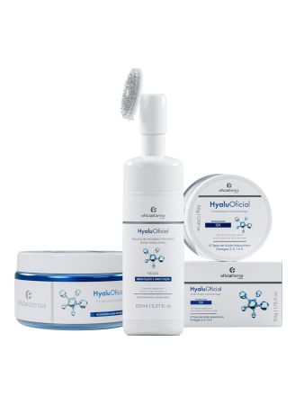 Espuma de Limpeza + Esfoliante + Preenchedor Facial | HyaluOficial