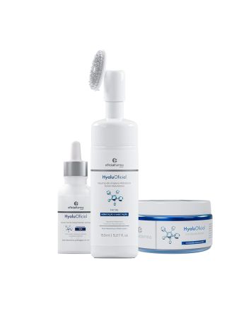 Espuma de Limpeza + Esfoliante + Volumizador Facial | HyaluOficial