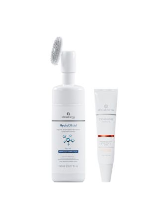 Espuma Limpeza Hidratante HyaluOficial + Gel P&oacute;s Peeling Cicaderme